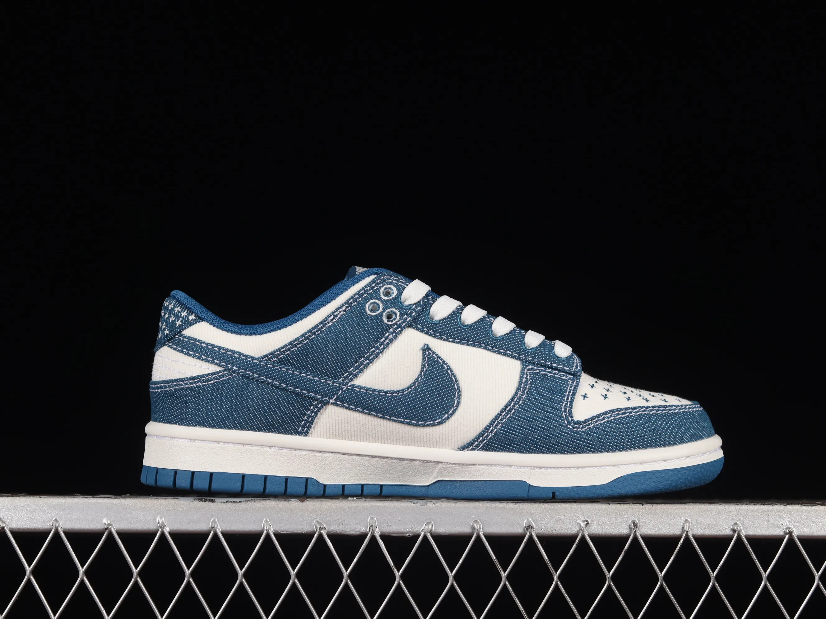 All categories Nk SB Dunk series Nk SB Dunk Low low-top sneakers Nk Dunk Low "Industrial Blue" Sashiko embroidery theme SB low-top sports and leisure sneakers DV0834-101